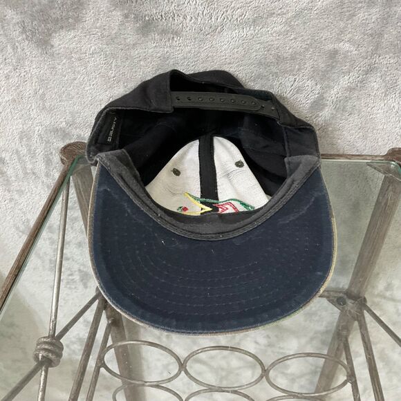 Vtg.  Rusty Black & Camo Snapback Hat Rasta Colorway hat cap * - Picture 8 of 9